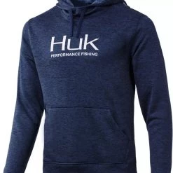 HUK FIN HOODIE (SARGASSO SEA HEATHER)